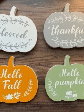 4 Pcs Mini Fall Decor Fall Tiered Tray Decor Fall Pumpkins